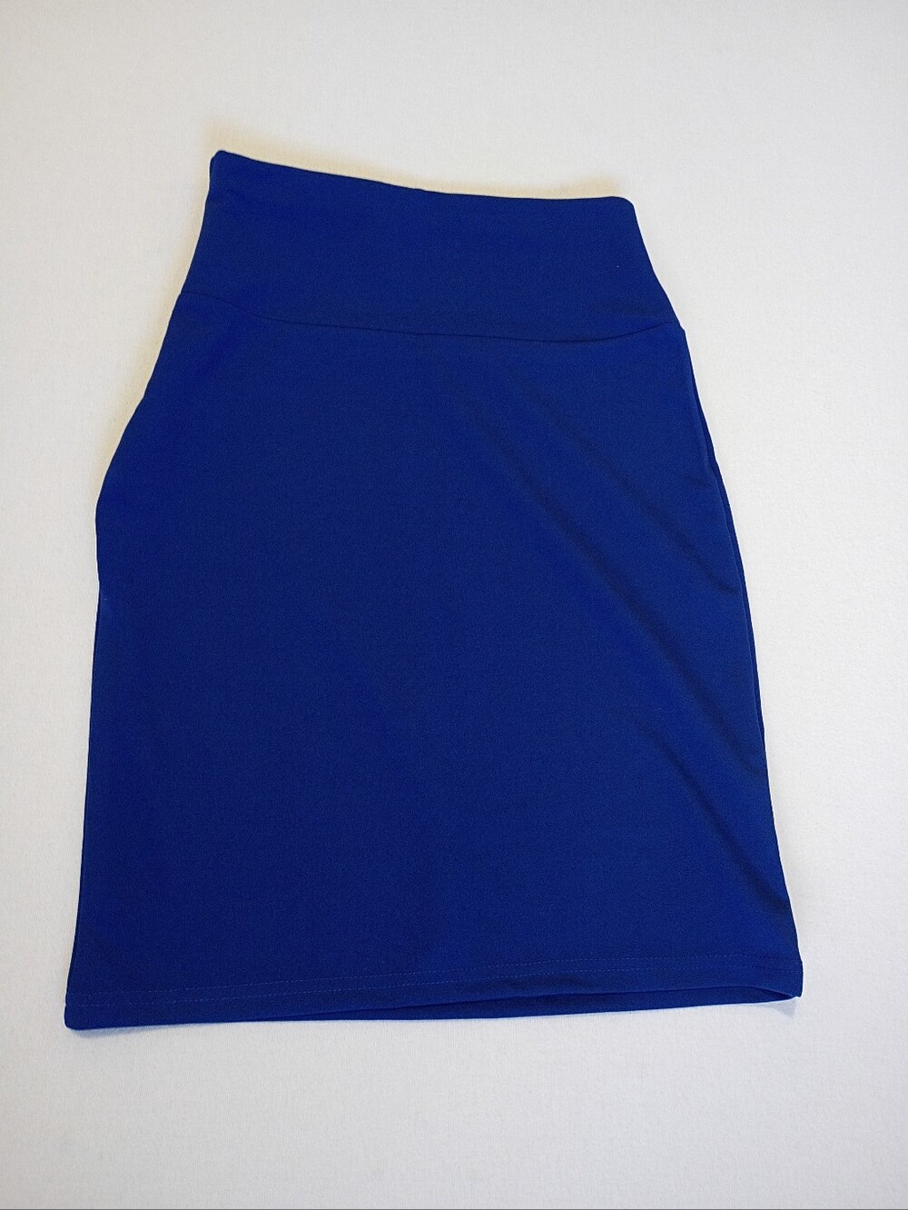 Women's XS Royal Blue Zipper Waist Mini Skirt  Jersey Bodycon Pencil Skirt